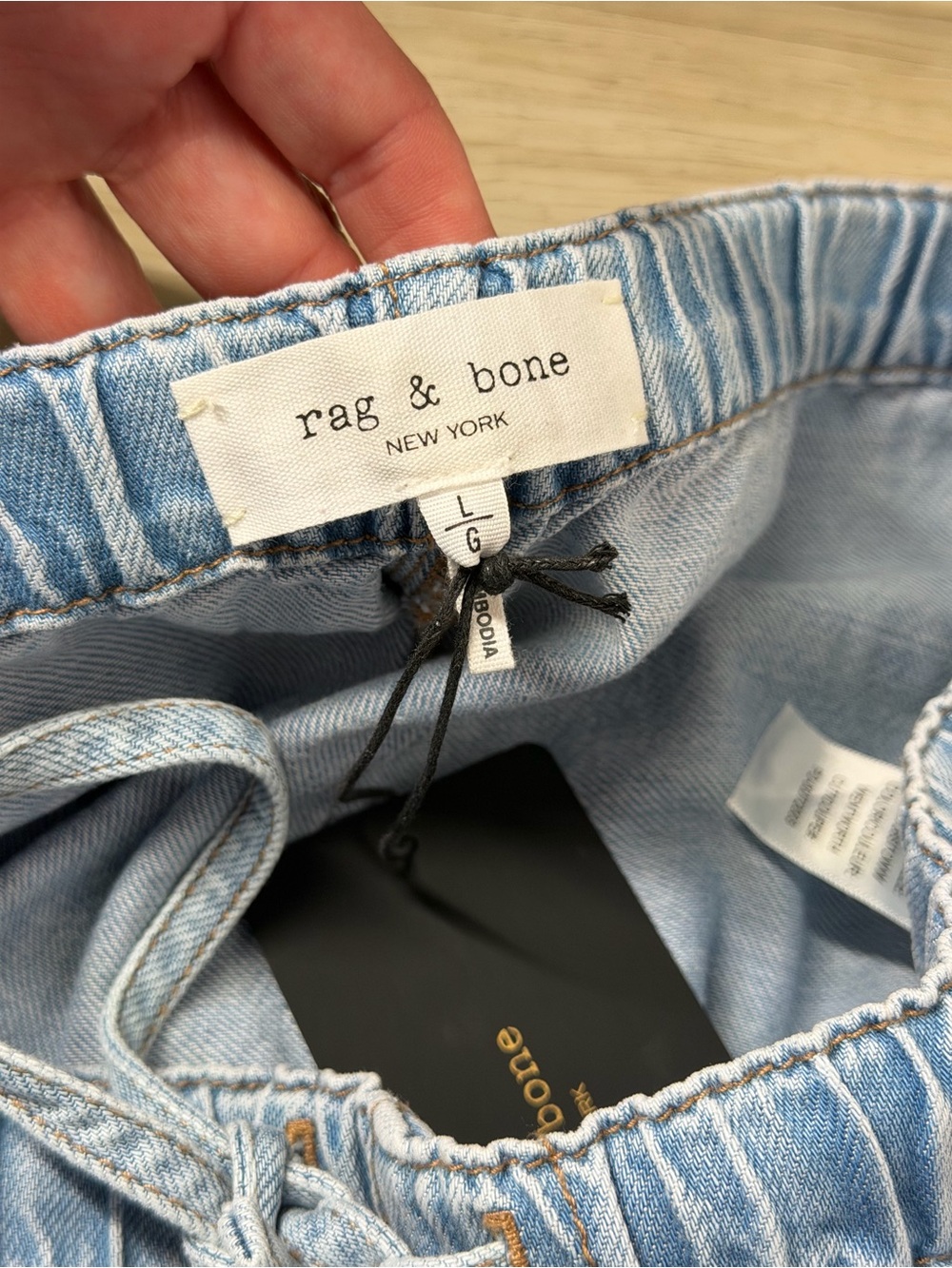 rag & bone Lori Beach Pant Wide Leg‎ Pull On Jeans Resort Coastal Minimalist - Picture 10 of 13